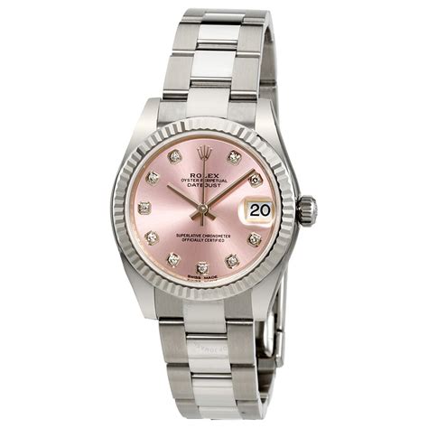 women's rolex pink face|rolex lady datejust pink dial.